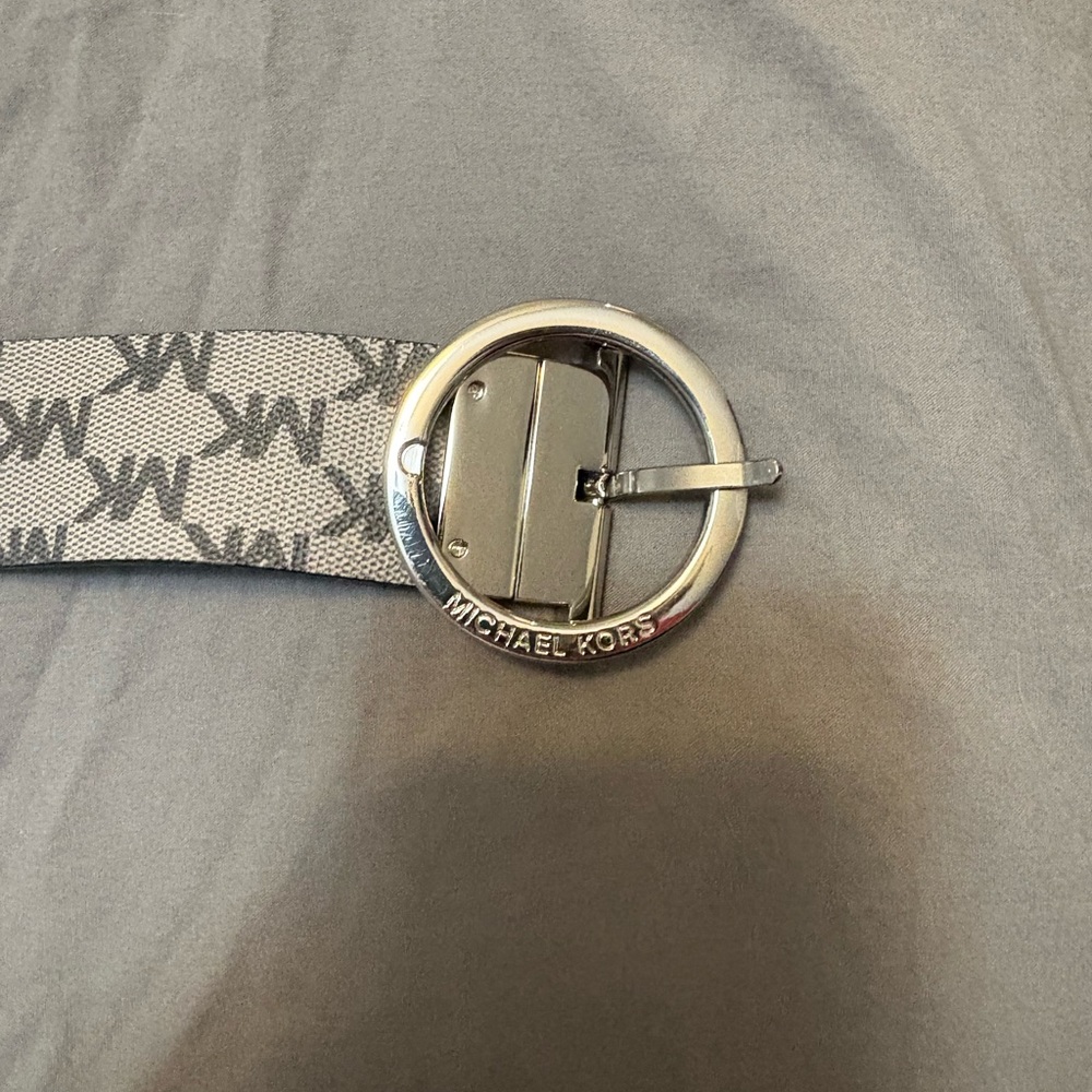 Michael Kors Silver and Gray Women's Belt